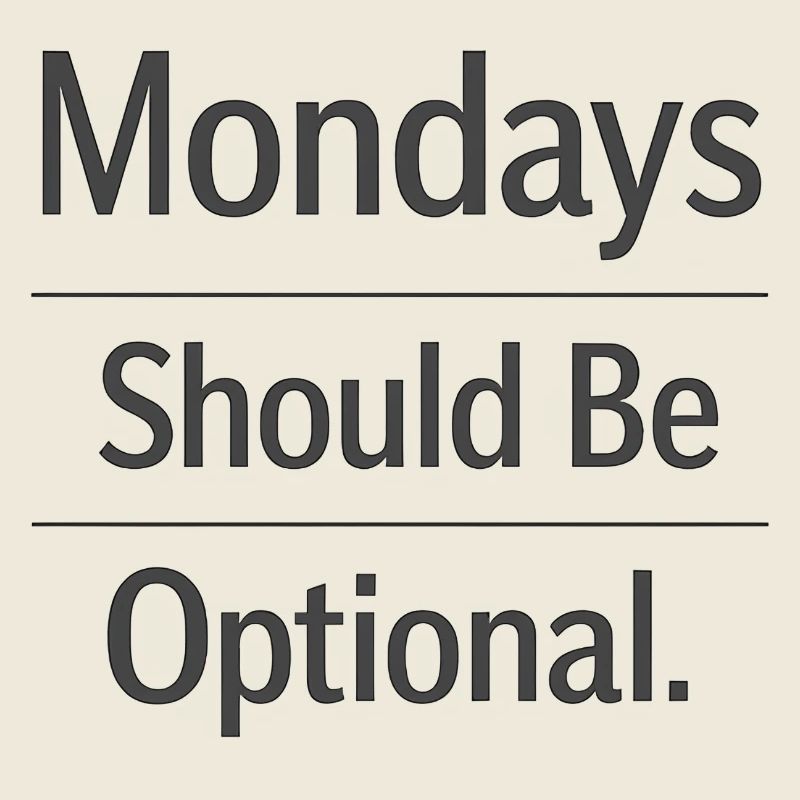Monday Should Be Optional Office Remote Work Humor