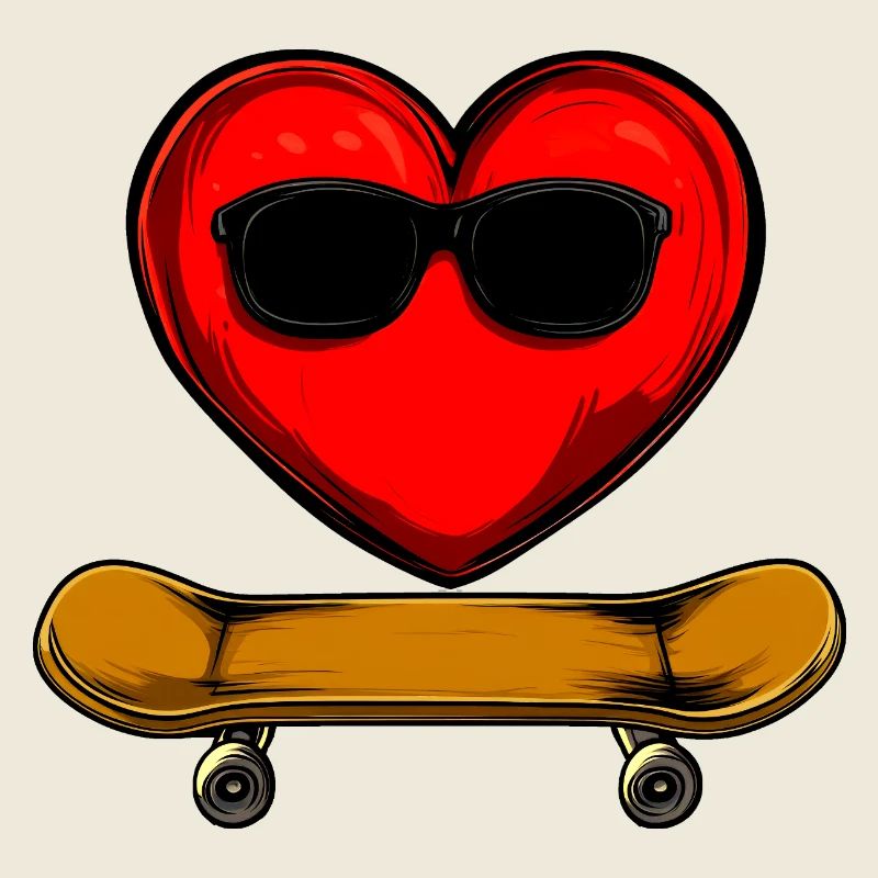 Skateboarder Herz