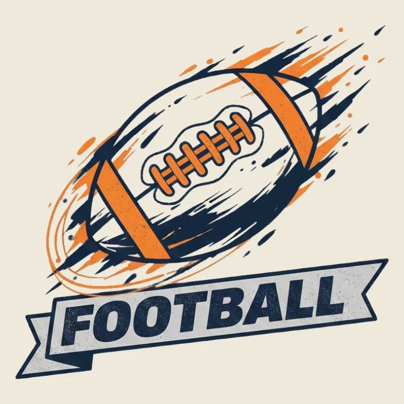 Dynamischer Football Wirbel-Logo
