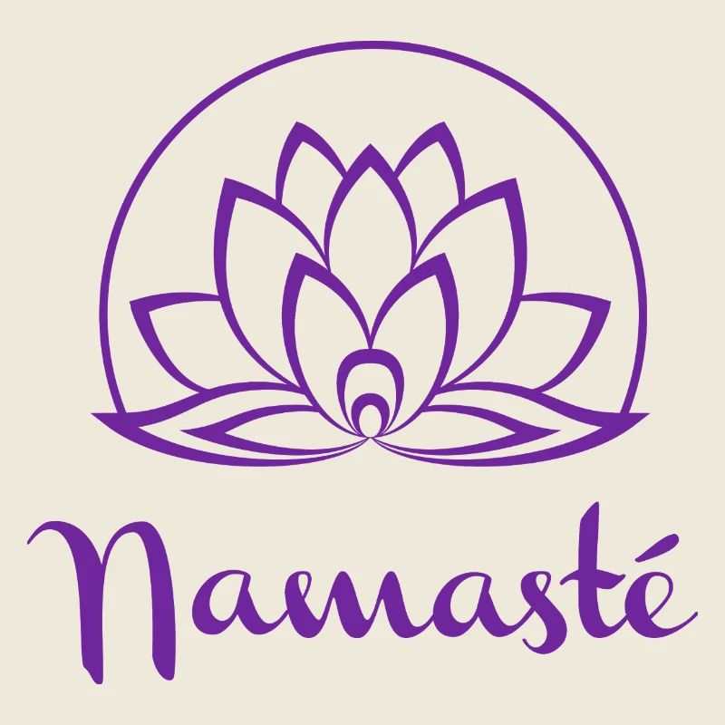 Emblème de la namasté du lotus violet