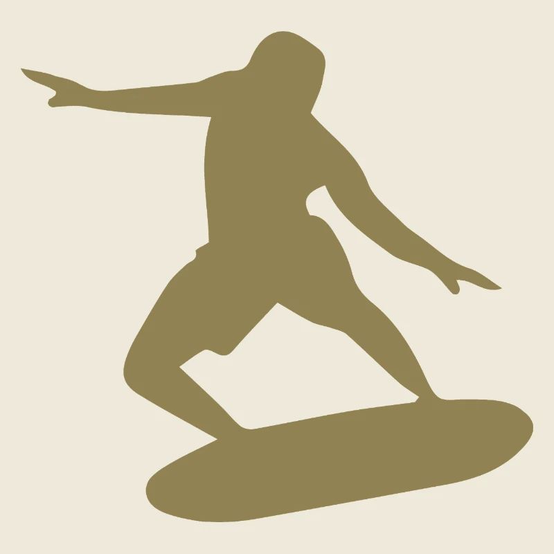 Surfer Silhouette Wellenreiten minimalistisch