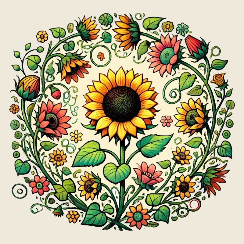 Sunflower Circular Mandala