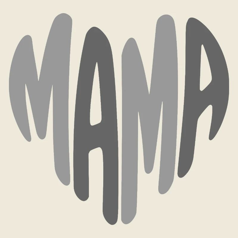 Mama Schriftzug Herz Logo