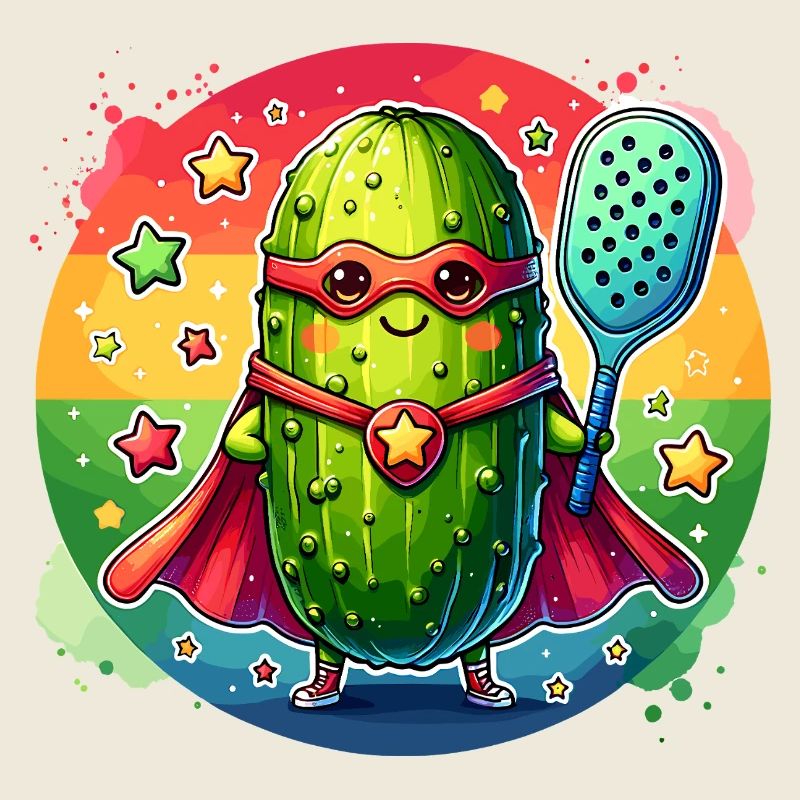 Pickleball Superheld Helden Gurke Paddle