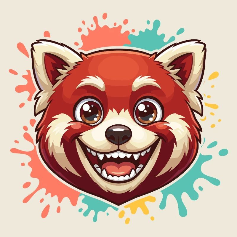Panda Rouge Éclaboussure