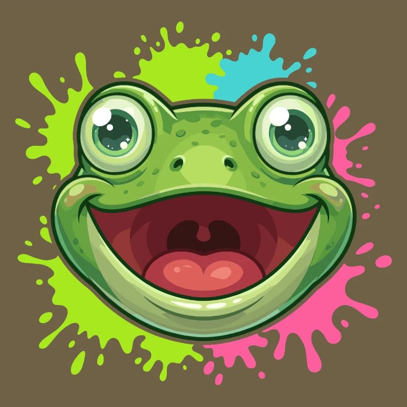 Fröhlicher Frosch Spritzer
