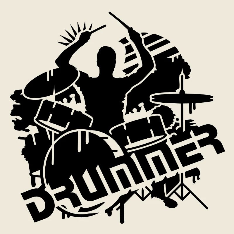 Un batteur et sa batterie