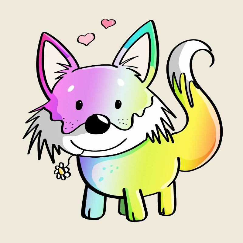 Fuchs Regenbogen - Füchse - Rotfuchs - Raubtier