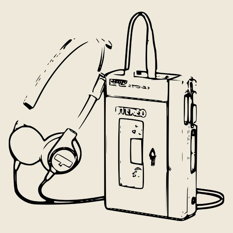 Rétro walkman cassette