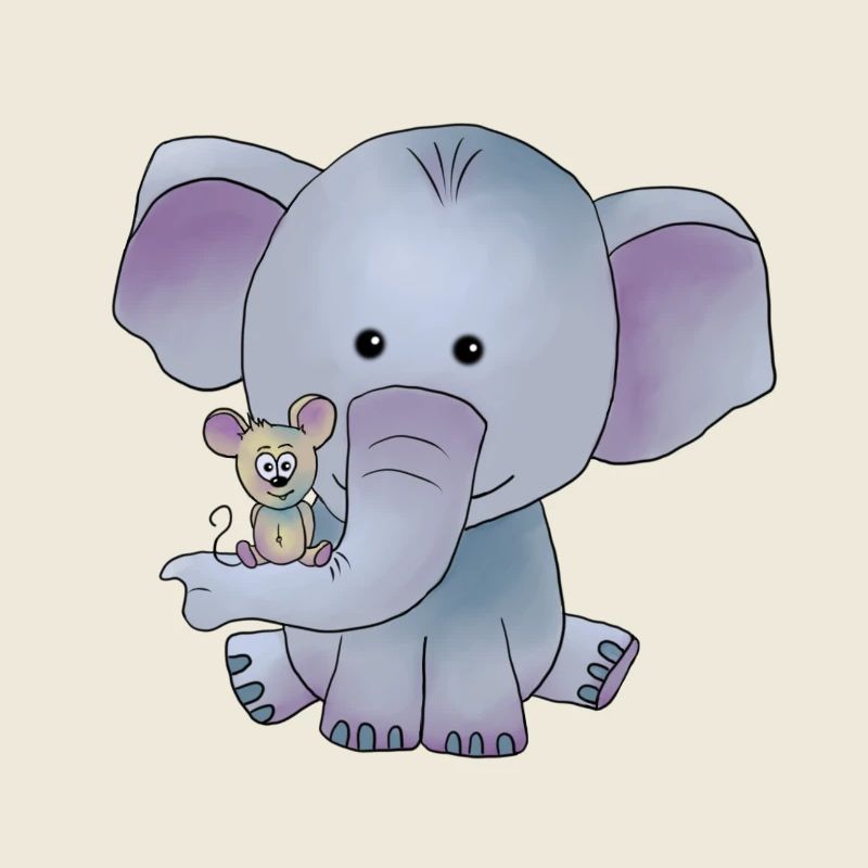 Elefant mit Maus