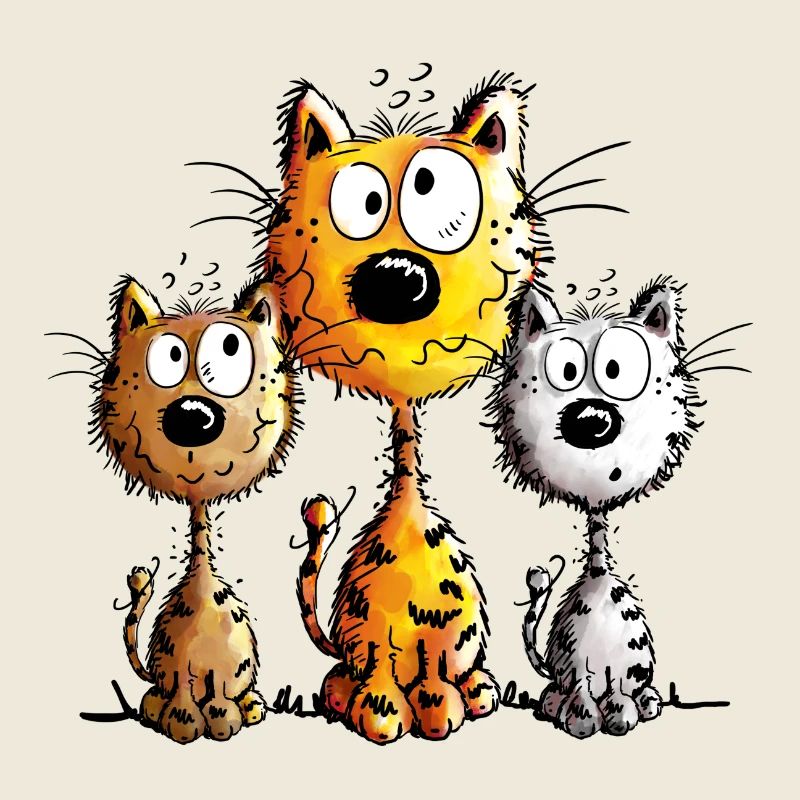 Trois meilleurs amis - Chat - Chats - Cadeau