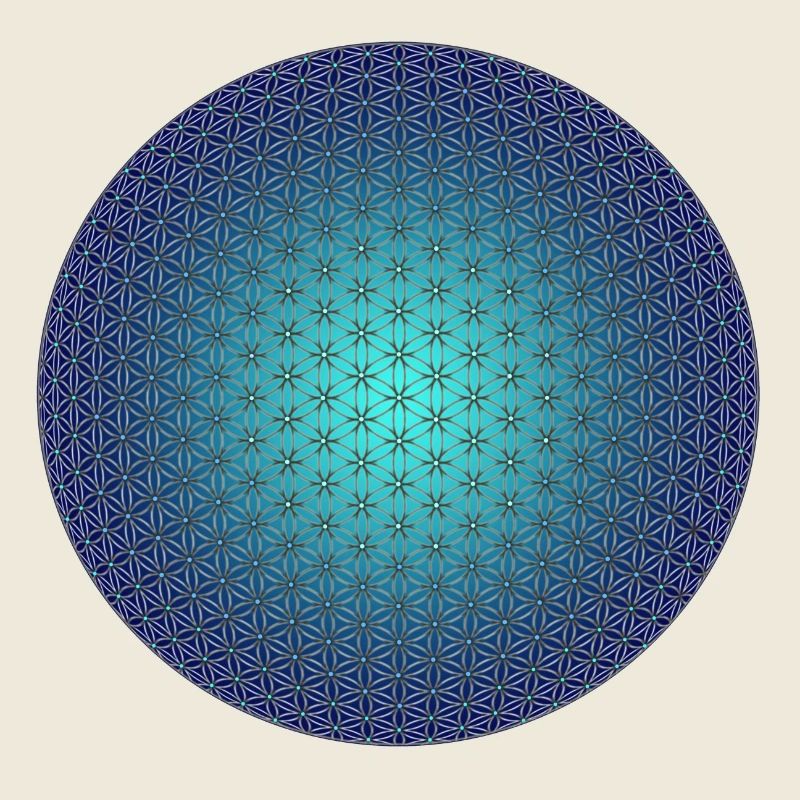 Fleur de vie - 3D Blue