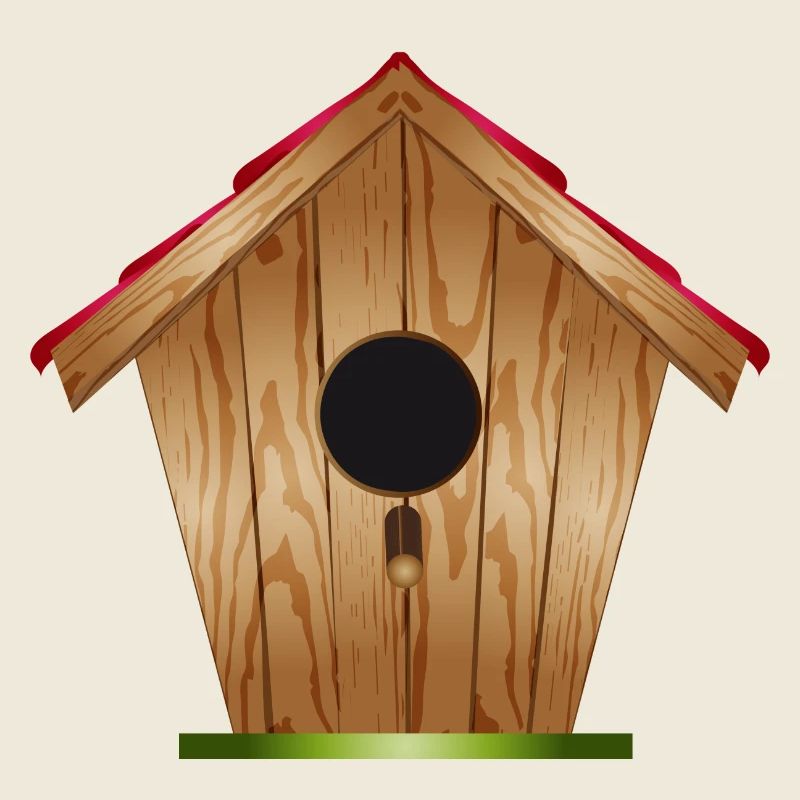 belle mangeoire à oiseaux en bois avec toit en pente
