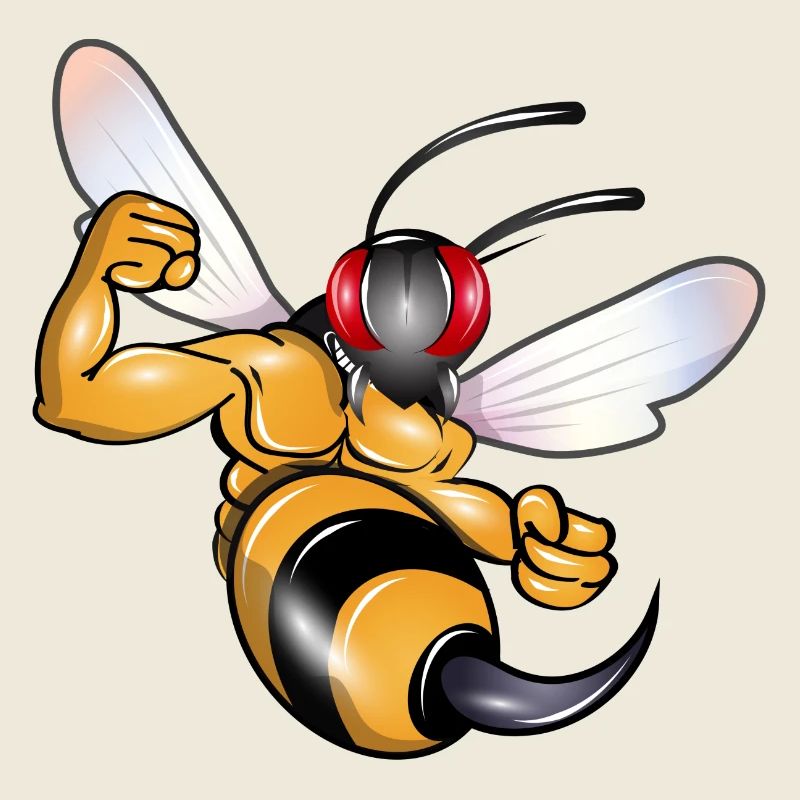 Frelon musclé très fort dans le style BD
