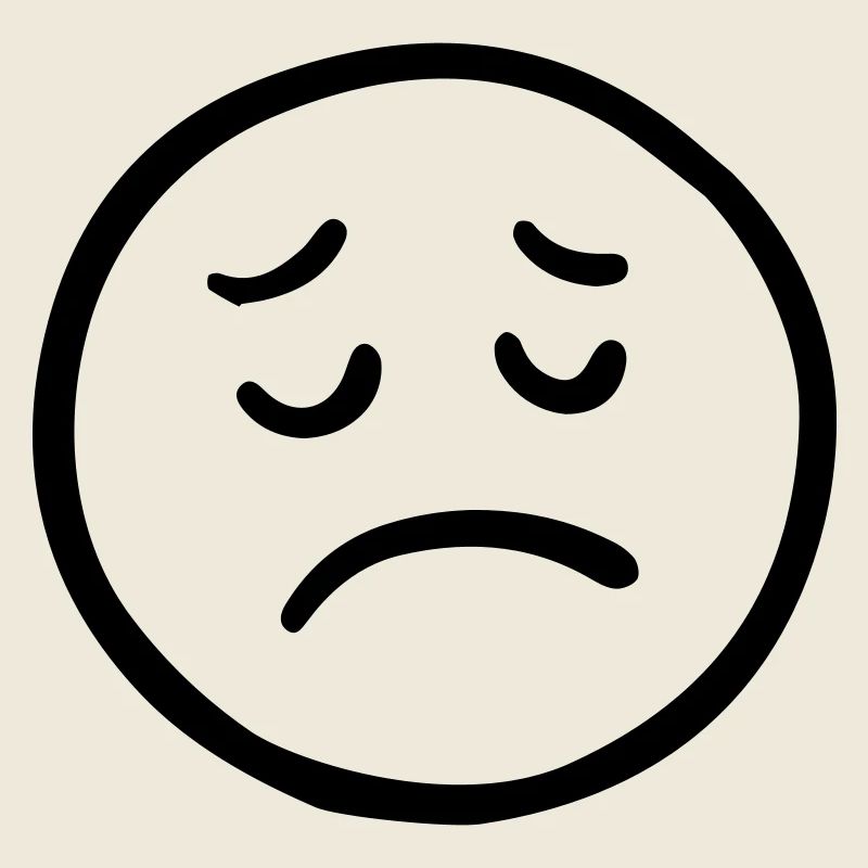 Sad face with thoughtful look