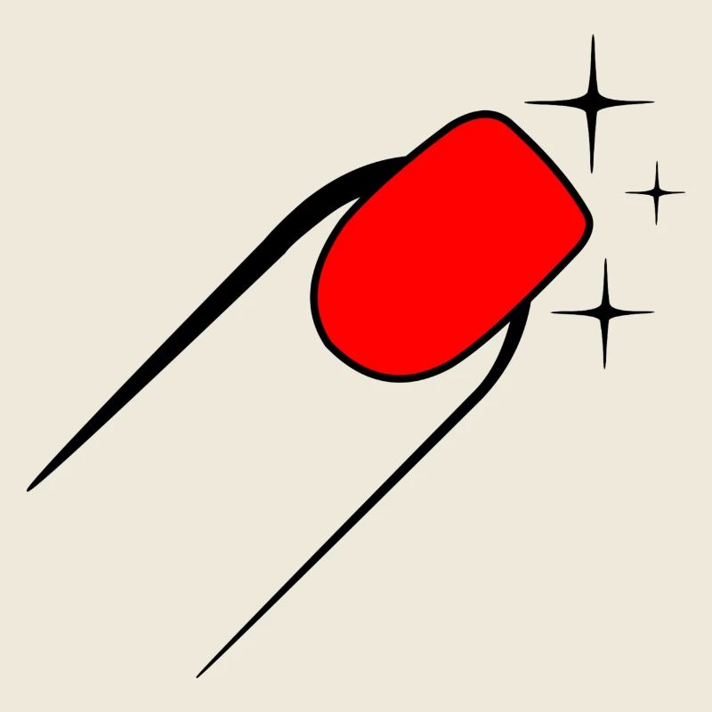 Logo de manucure de vernis à ongles