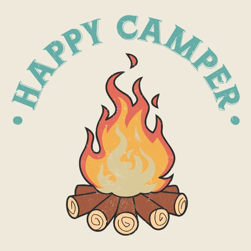 Glücklicher Camper