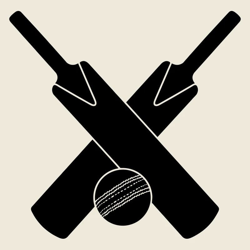 Cricket-Logo mit Schläger und Ball