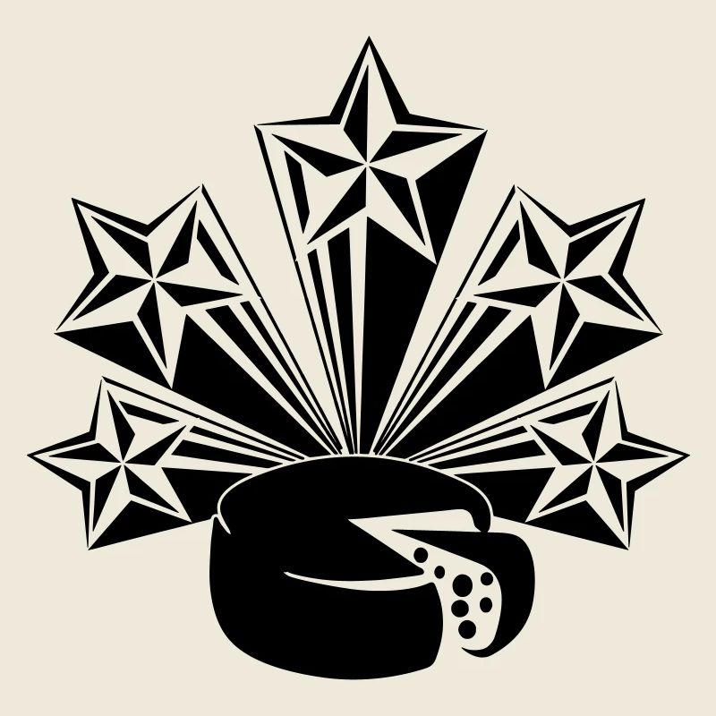 Cheese five radiating stars