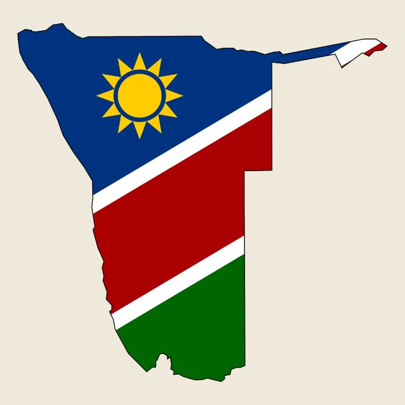 Namibia Flagge Landkarte