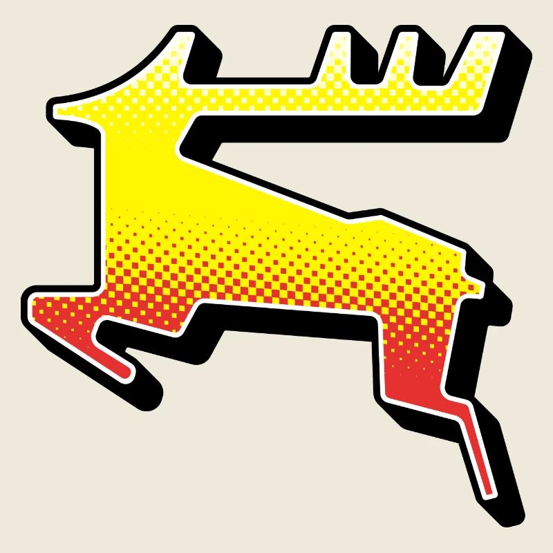 Hirsch. Säge-Symbol