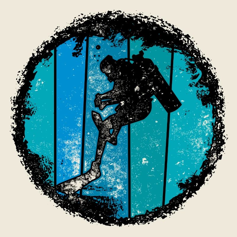 Blaue Gipfel-Silhouette