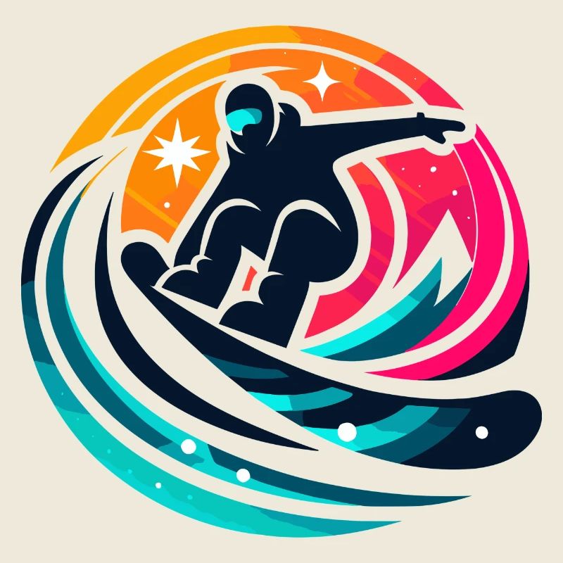 Course Ardente : Passion Graphique du Snowboarder