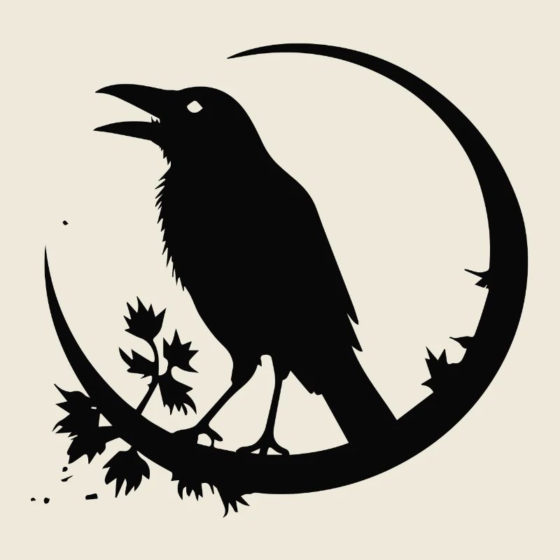 Raven in the Moon