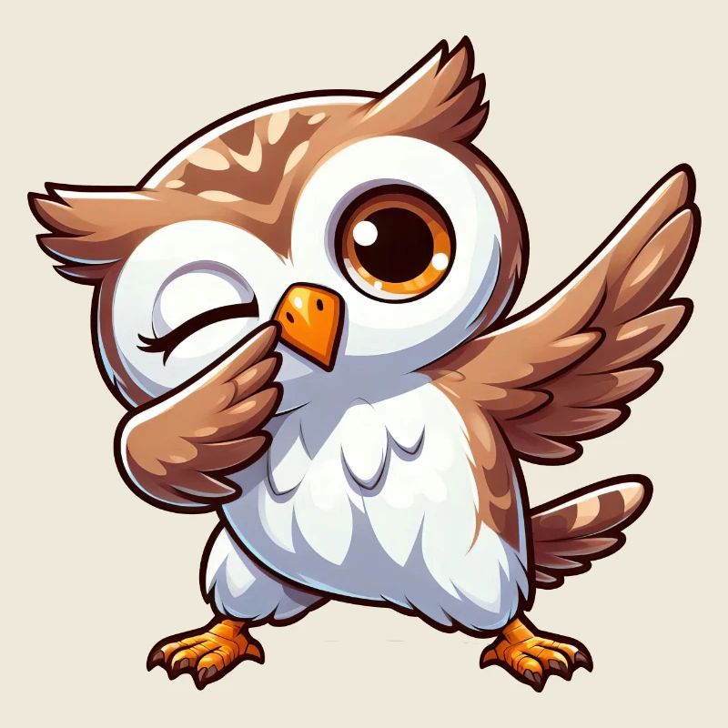 Cool Owl est Dabbing Design amusant