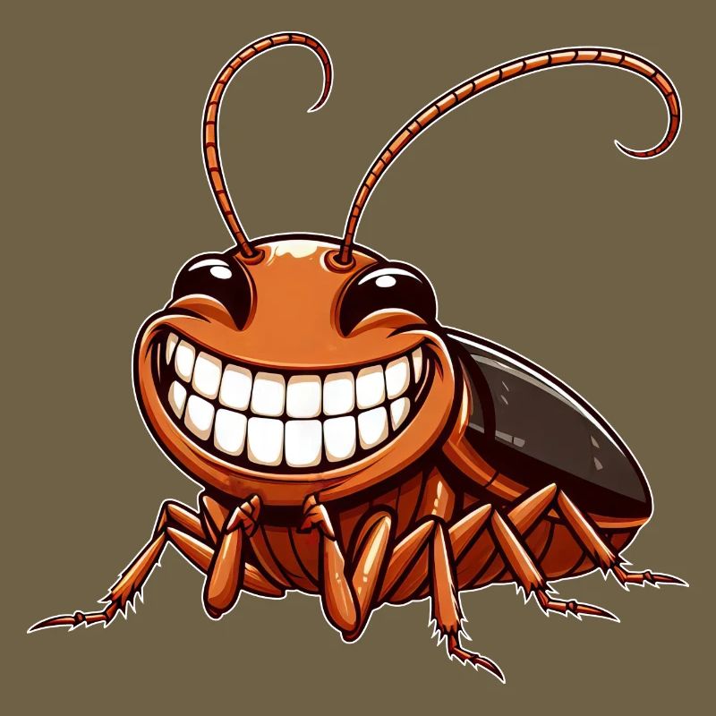 Mignon cafard cafard dessin animé bande dessinée