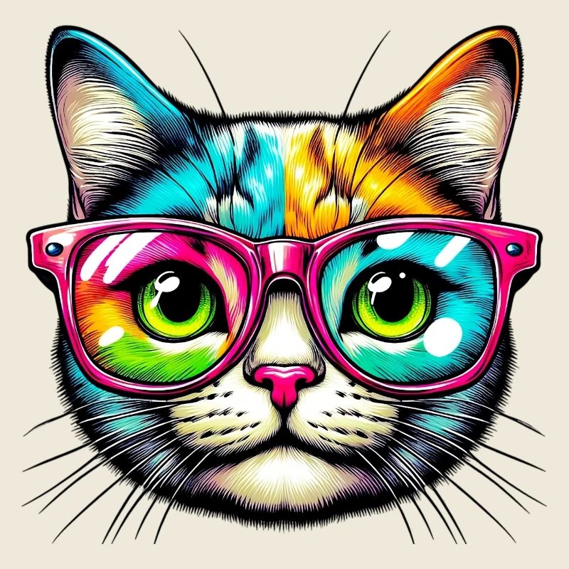 Chat avec des lunettes de soleil