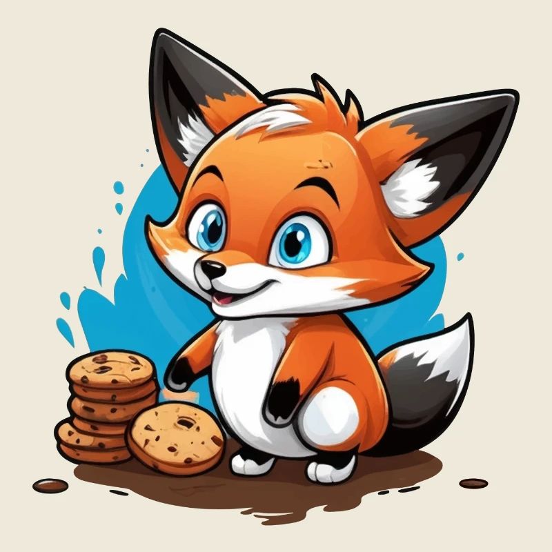 Petit renard aux biscuits au chocolat
