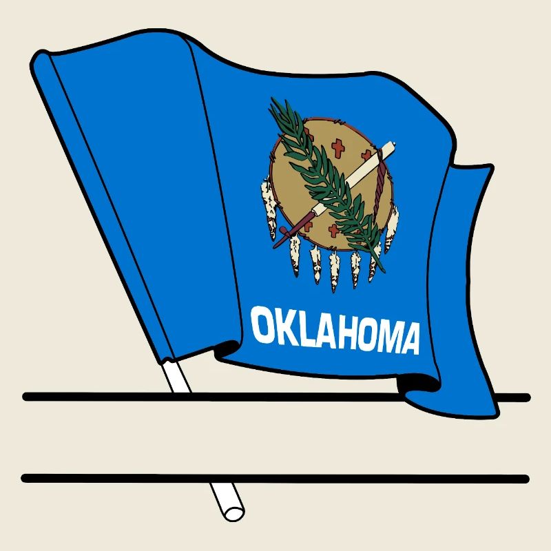 Flag Oklahoma text banner