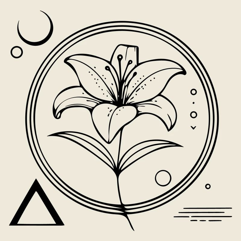 Géométrie florale – le lys comme symbole