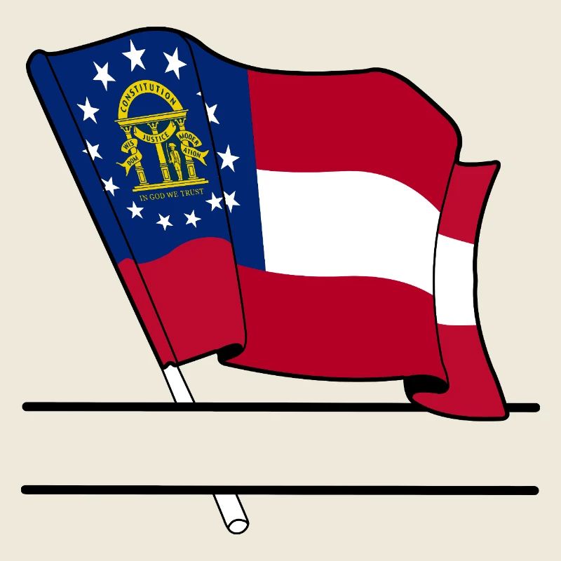 Drapeau Géorgie bandeau de texte