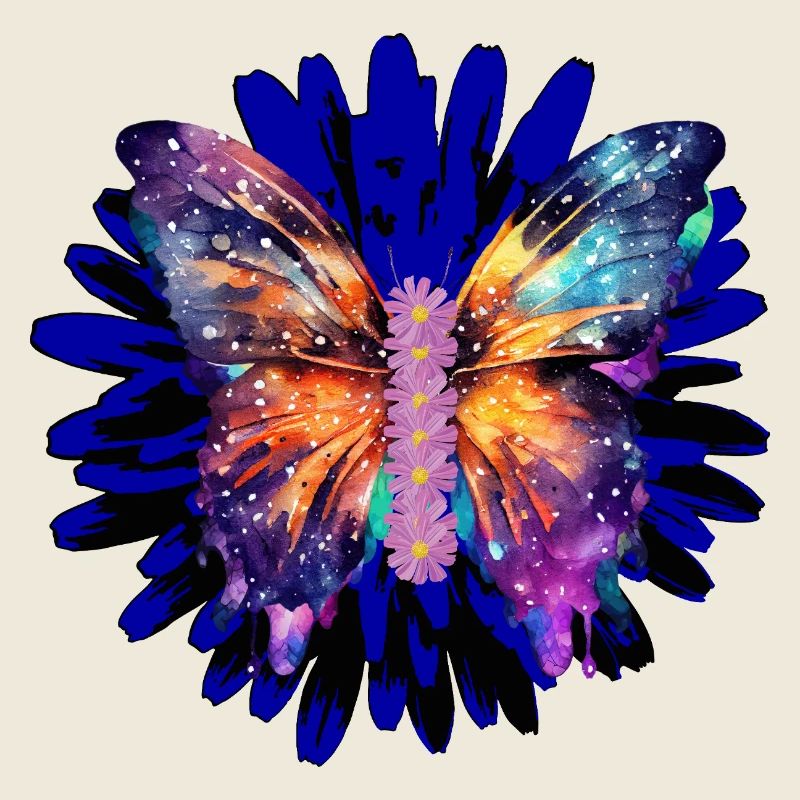 Galaxy Wings – Schmetterling auf kosmischer Blüte