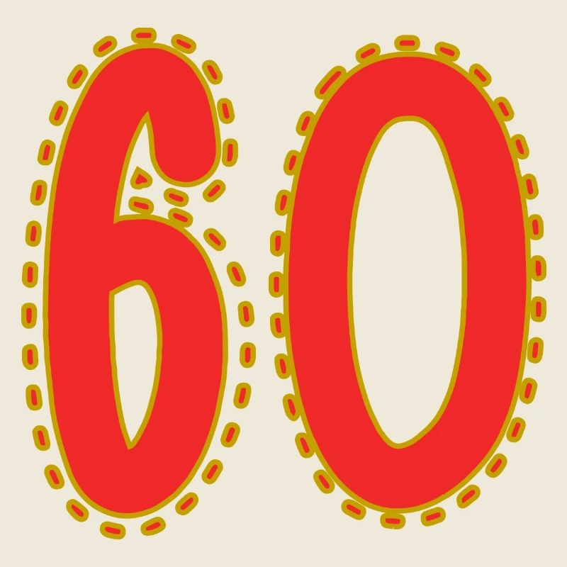 Geburtstagsdesign Zahlen 60