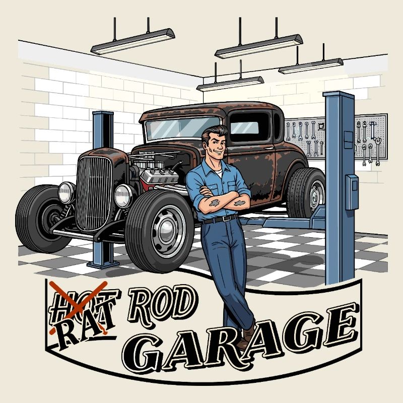 Vintage Car Workshop Design