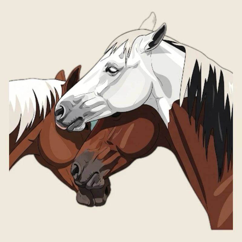 Elegant horse impression