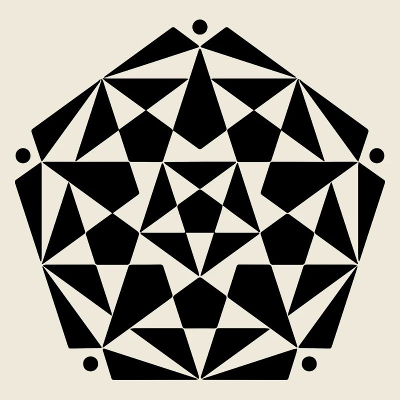 Conception d’étoile de pentagramme fractal