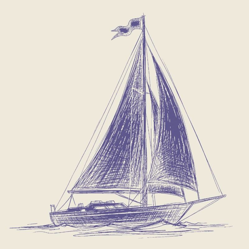 Croquis de voilier – Plan maritime classique