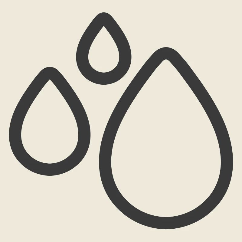Dreifaches Wassertropfen-Liniensymbol-Logo