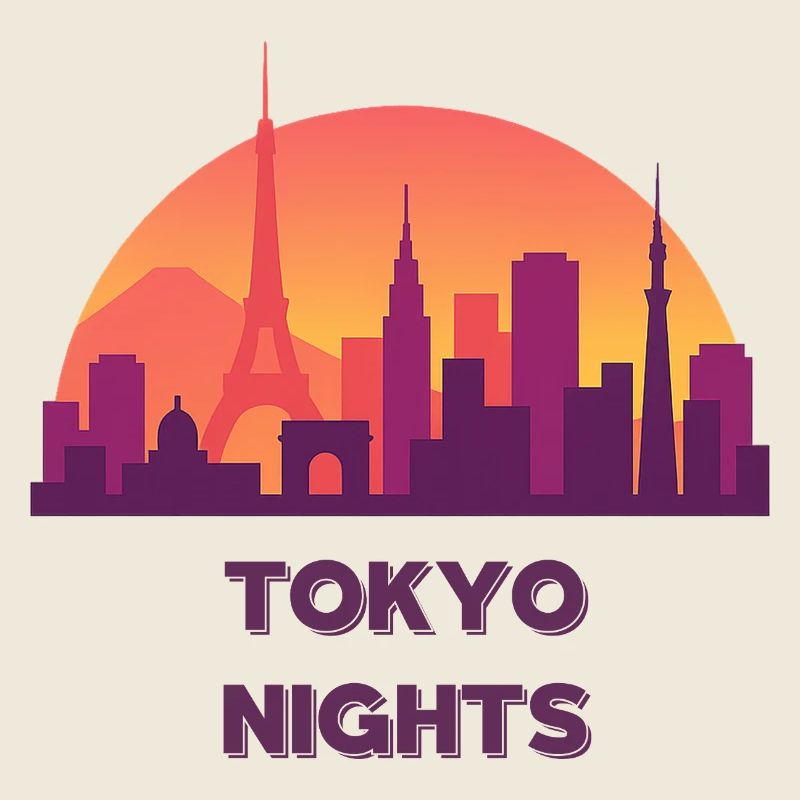 Tokyo Sunset Nights Skyline