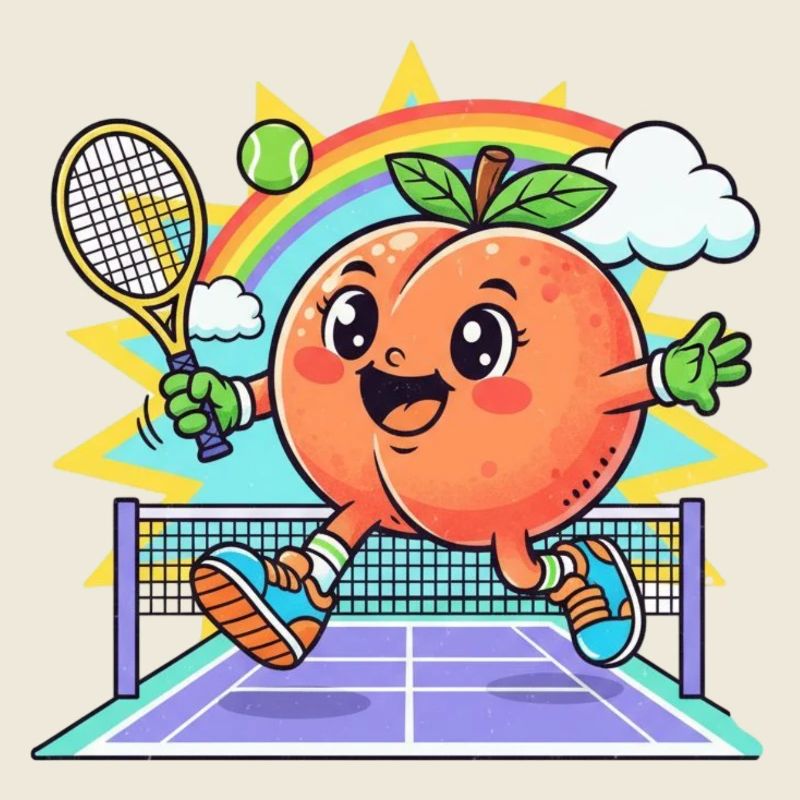 Pfirsich Tennis