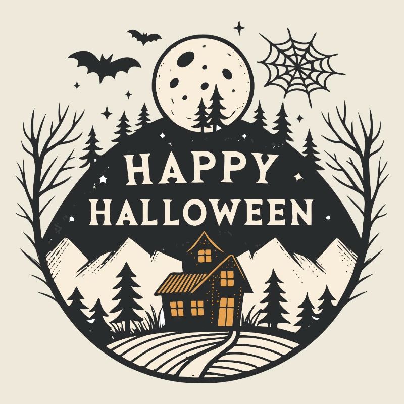 Nuit Halloween Cabane Montagne
