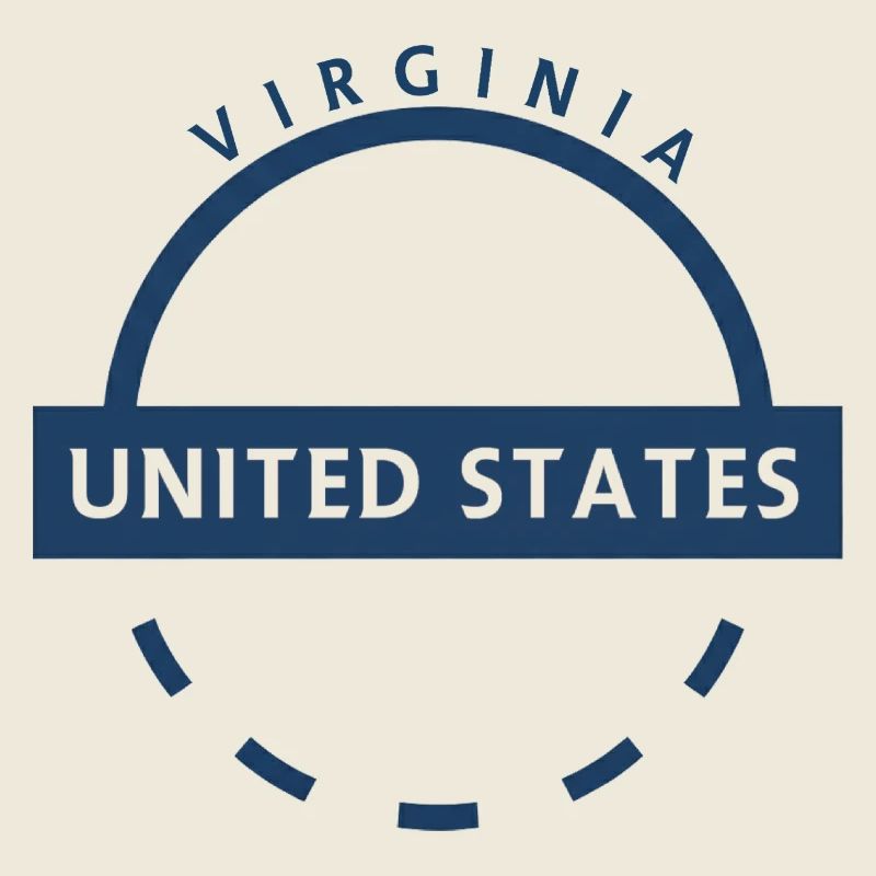 Virginia State Badge Blue
