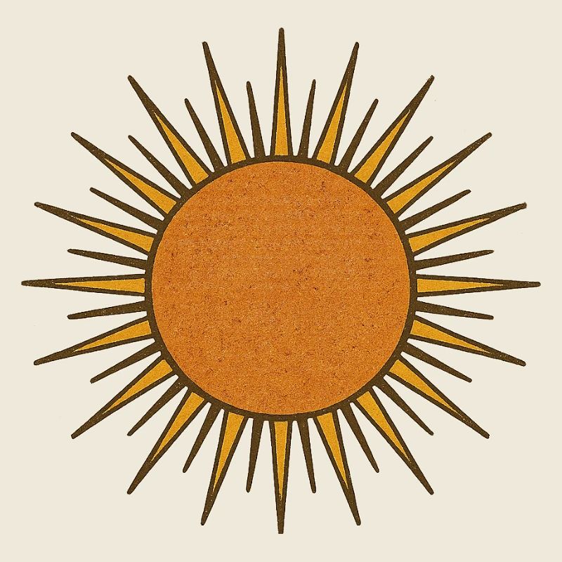 Vintage Strahlende Sonne