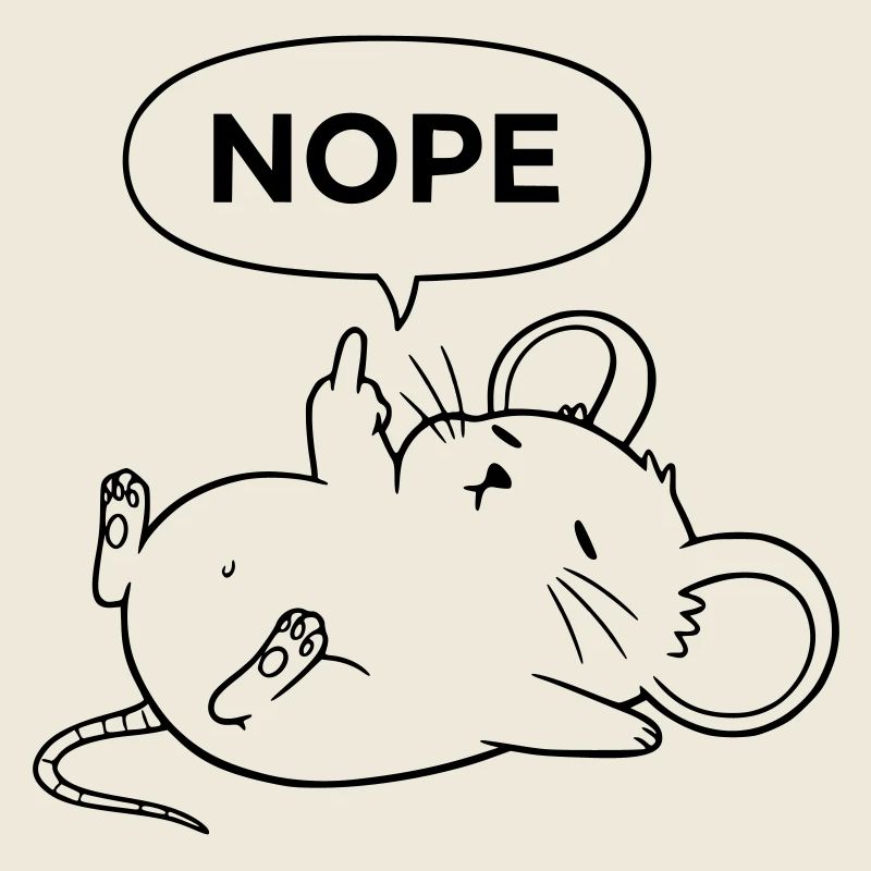 Nope Mouse | Cheeky middle finger statement