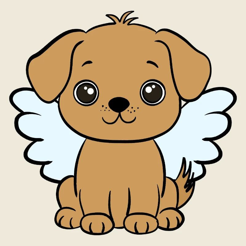 Hund mit Flügel 