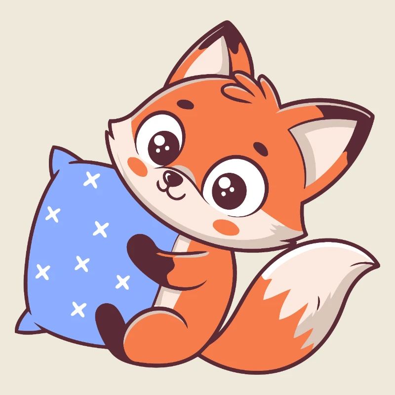 Renard câlin et étoile bleue